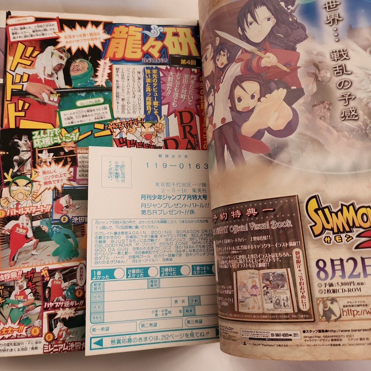 手ぬぐいタペストリー 月刊少年ジャンプ 2001年7月号 CLAYMORE 新連載