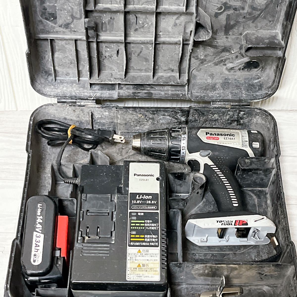 ドリルドライバ Panasonic EZ74A1 バッテリー EZ9L44 14.4V 3.3Ah 充電器 EZ0L81