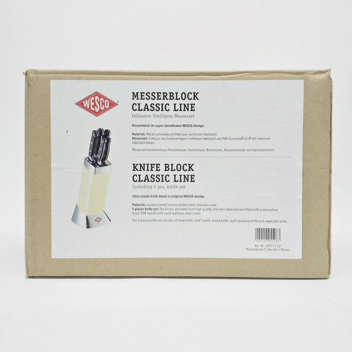WESCO クラシック ナイフブロック 5本セット アーモンド Knife Block Classic Line 包丁 肉 野菜 パン 万能 ケース ウェスコ R2412-145