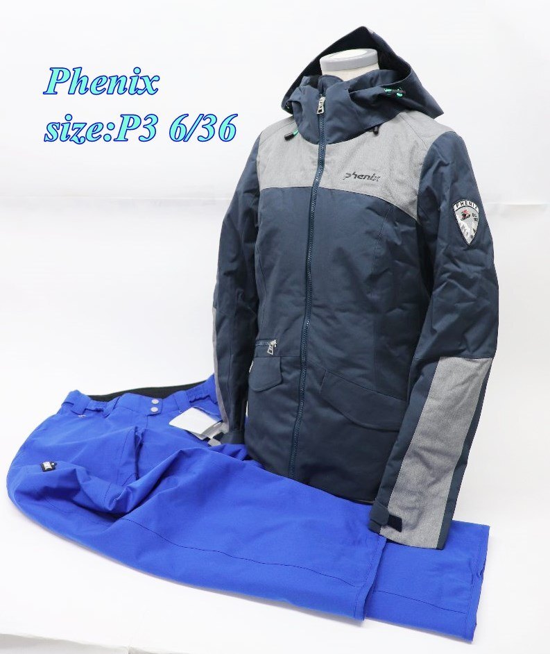 フェニックス レディース スキージャケット&パンツ セットアップ P3 インディゴ×ロイヤルブルー ET6820T62 R2502-014