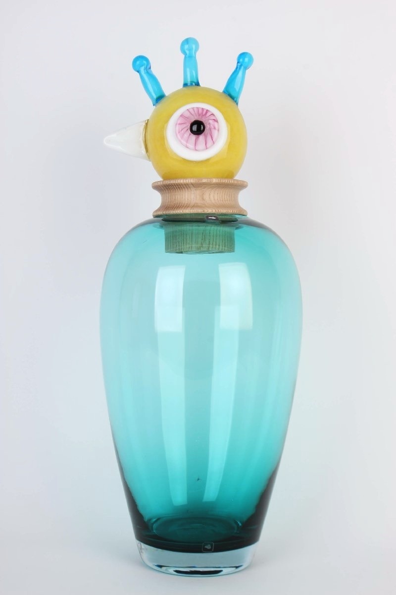 LEONARDO PAPAGENO 花瓶 Peppe 45 ブルー 33cm x 28cm x 18cm ガラス Vase ベース 花器 ペッペ パパゲーノ レオナルド R2412-144