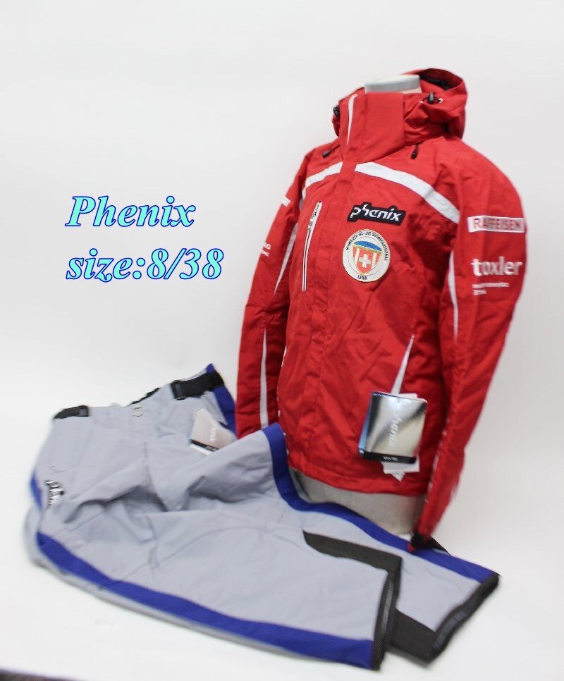 フェニックス レディース スキージャケット&パンツ セットアップ レッド×グレー 8/38 EU1820T502 R2412-177