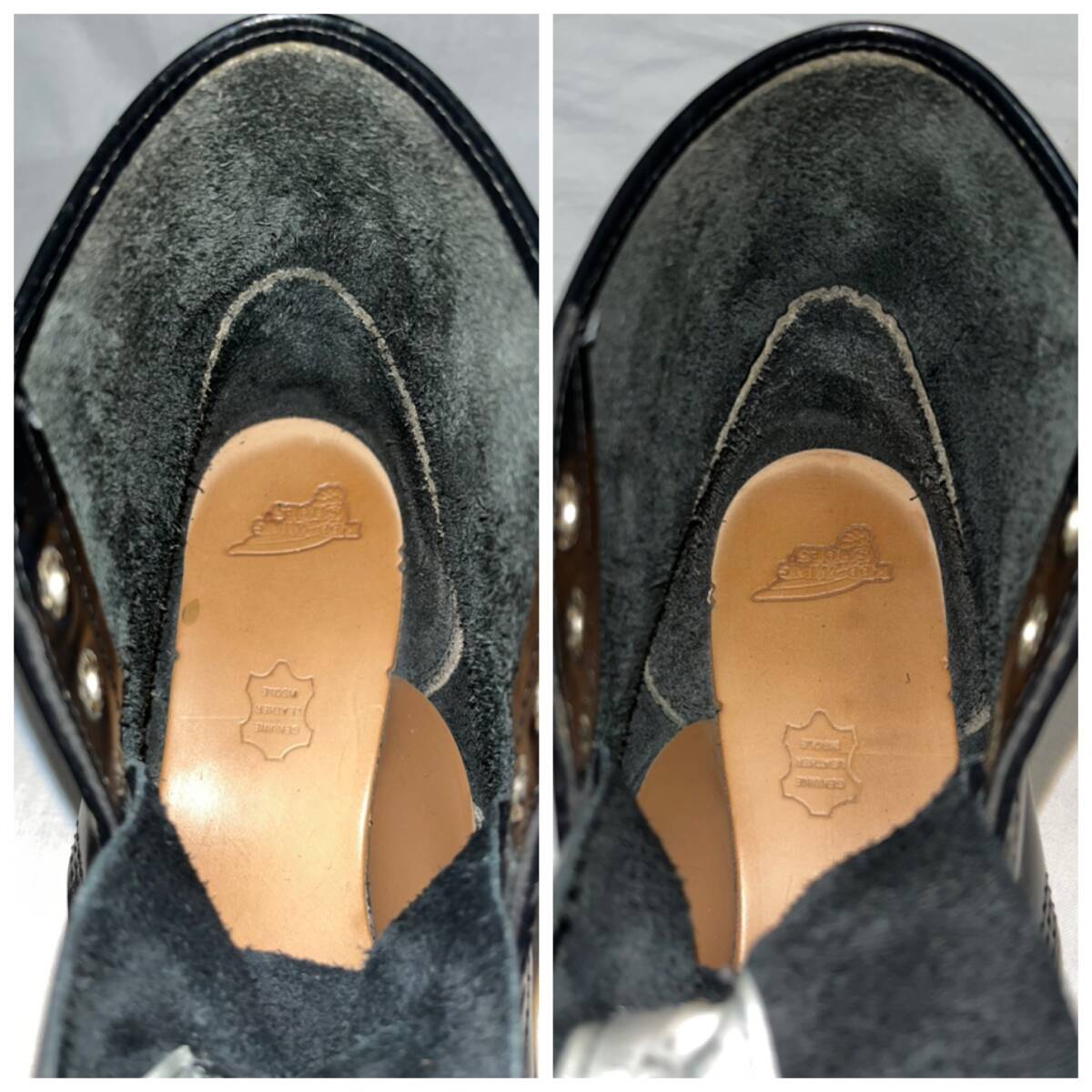 美品 2017 REDWING x FREAK'S STORE 8823 6INCH PLAIN TOE ガラスレザー ブーツ 9D (P-1-1)_画像9