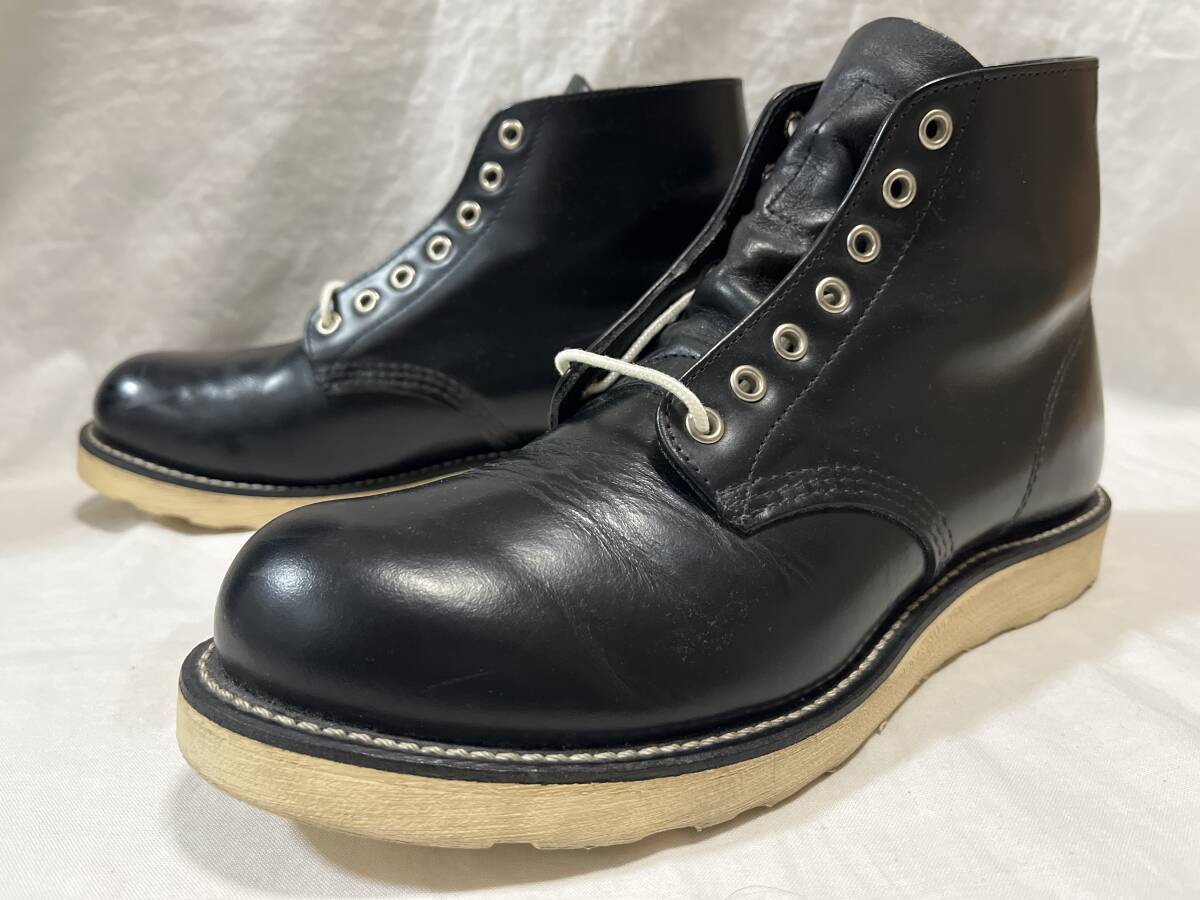 美品 2017 REDWING x FREAK'S STORE 8823 6INCH PLAIN TOE ガラスレザー ブーツ 9D (P-1-1)_画像1