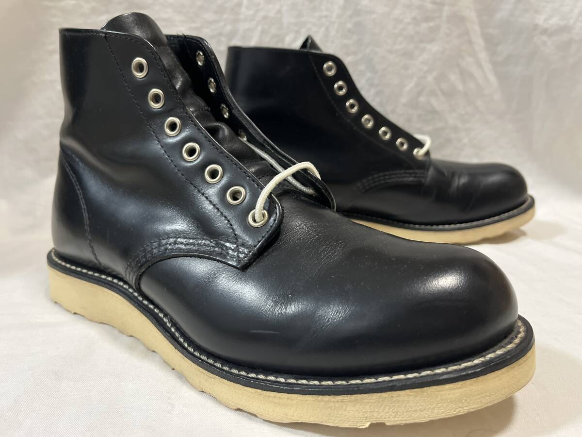 美品 2017 REDWING x FREAK'S STORE 8823 6INCH PLAIN TOE ガラスレザー ブーツ 9D (P-1-1)_画像2