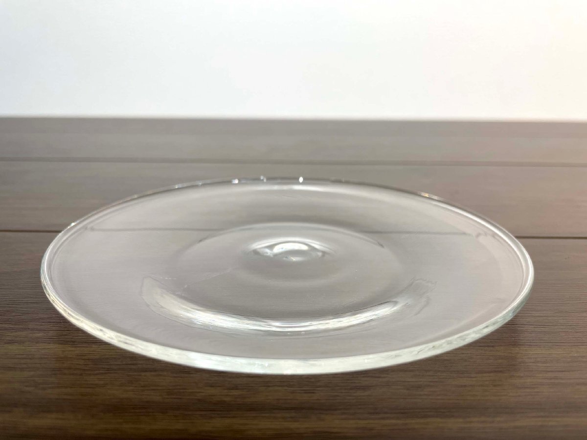【福岡】ガラス製 デザートプレート & デザートカップ◆食器◆皿◆プレート φ150 H12◆カップ φ100 H55◆モデルR展示品◆TS8822_Ts_画像3