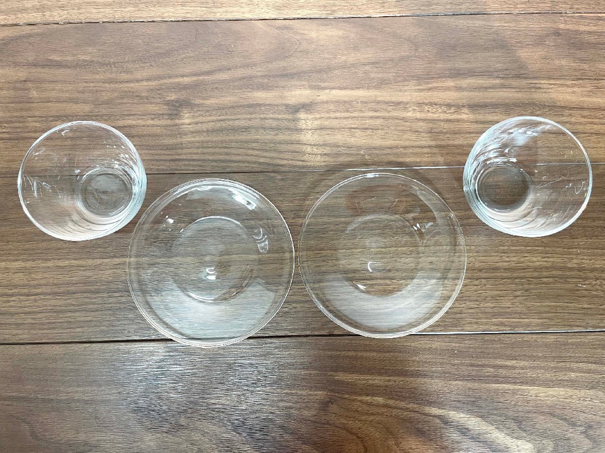 【福岡】ガラス製 デザートプレート & デザートカップ◆食器◆皿◆プレート φ150 H12◆カップ φ100 H55◆モデルR展示品◆TS8822_Ts_画像5