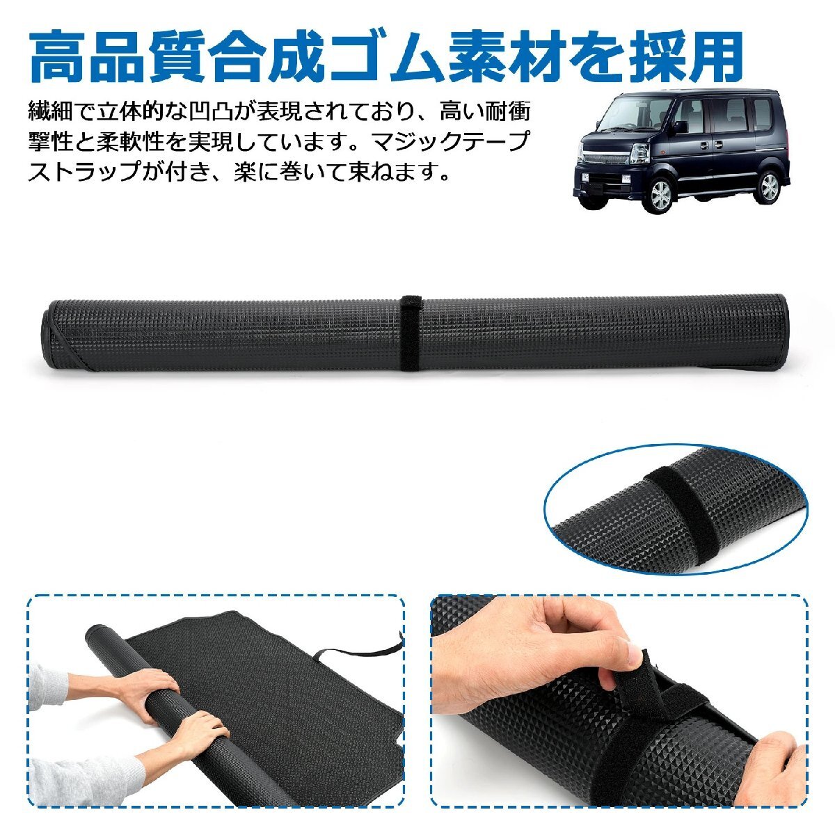 SUNVIC エブリィワゴン DA17V DA17W DA64W ラゲッジマット PVC 水洗い トランクマット カーゴマット 防水 防汚