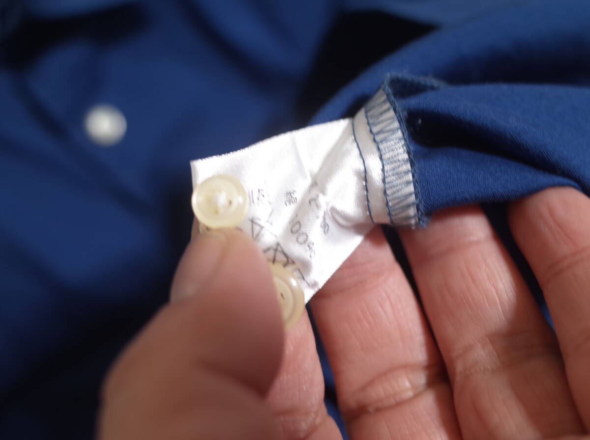 メンズ pl607 ciao indenture チャオインデンチャー 日本製 長袖 シャツ M ネイビー 紺 _画像4