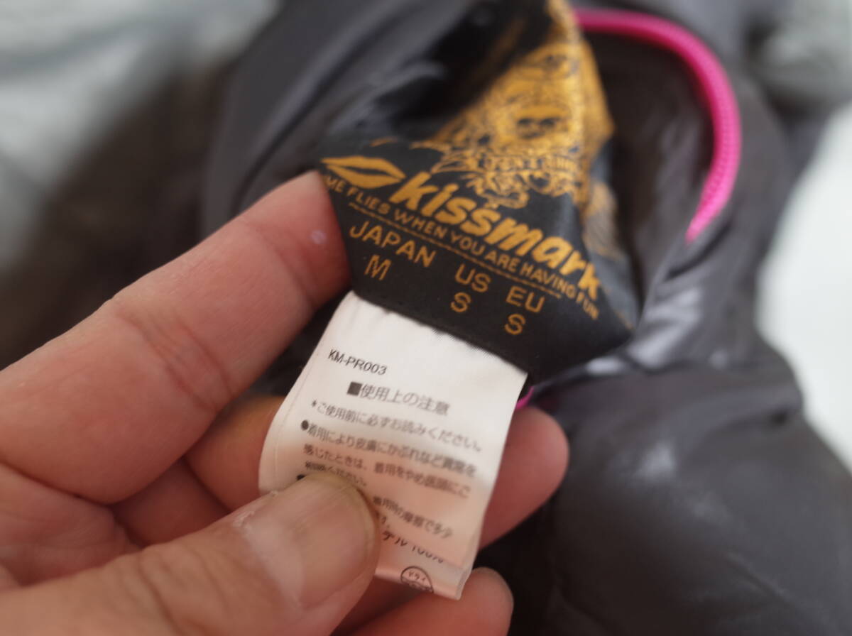 レディース pl678 Kissmark キスマーク リバーシブル ダウン ジャケット ダウンパーカー M ブラック系 黒系_画像6