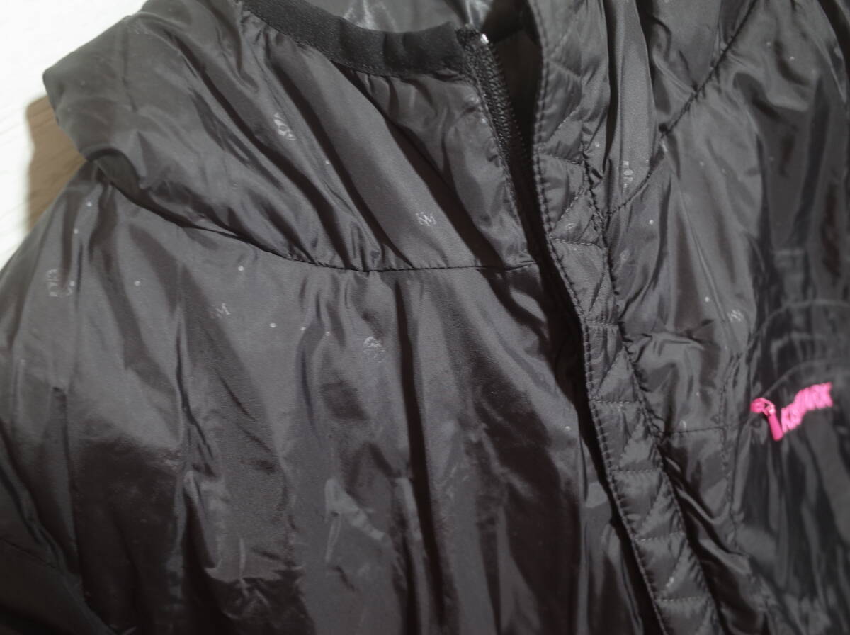 レディース pl678 Kissmark キスマーク リバーシブル ダウン ジャケット ダウンパーカー M ブラック系 黒系_画像8
