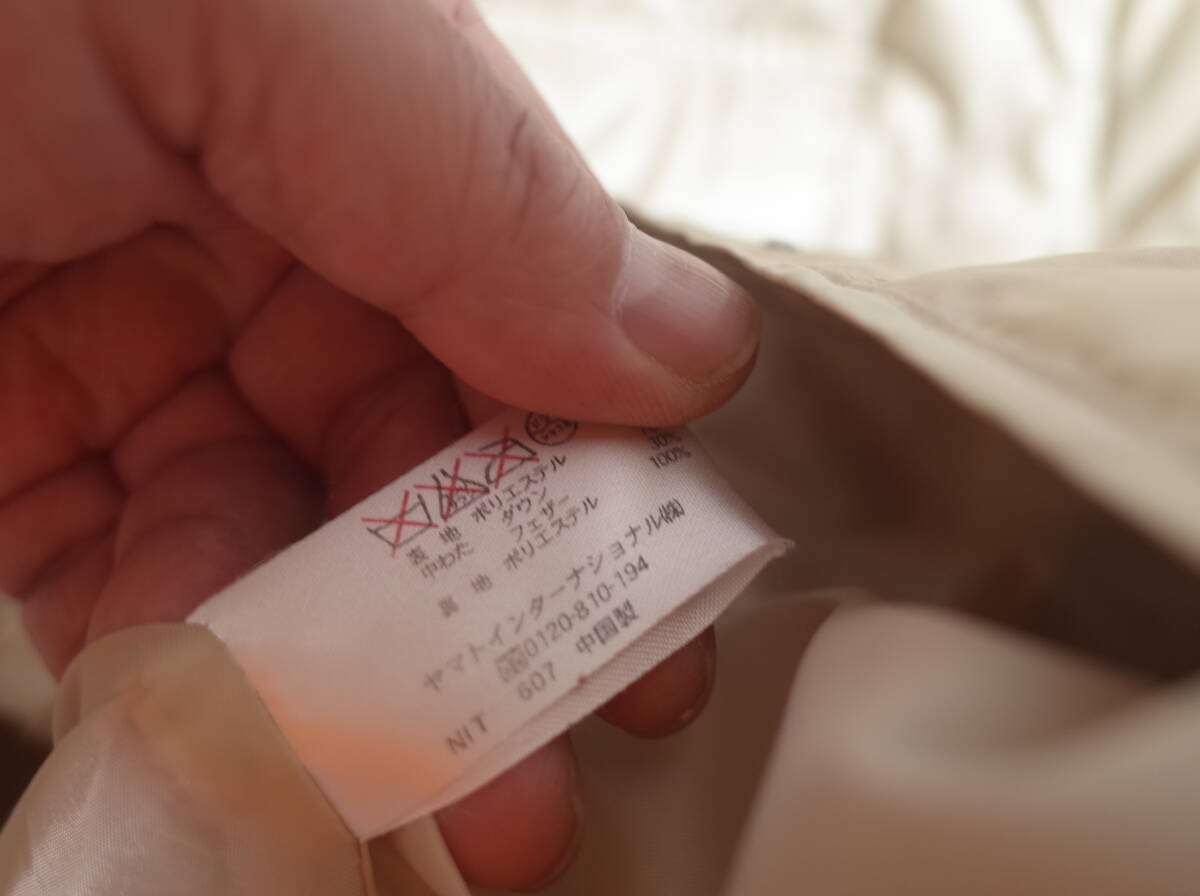 レディース pl686 クロコダイル CROCODILE ボタンアップ ダウンジャケット L ベージュ系 _画像4