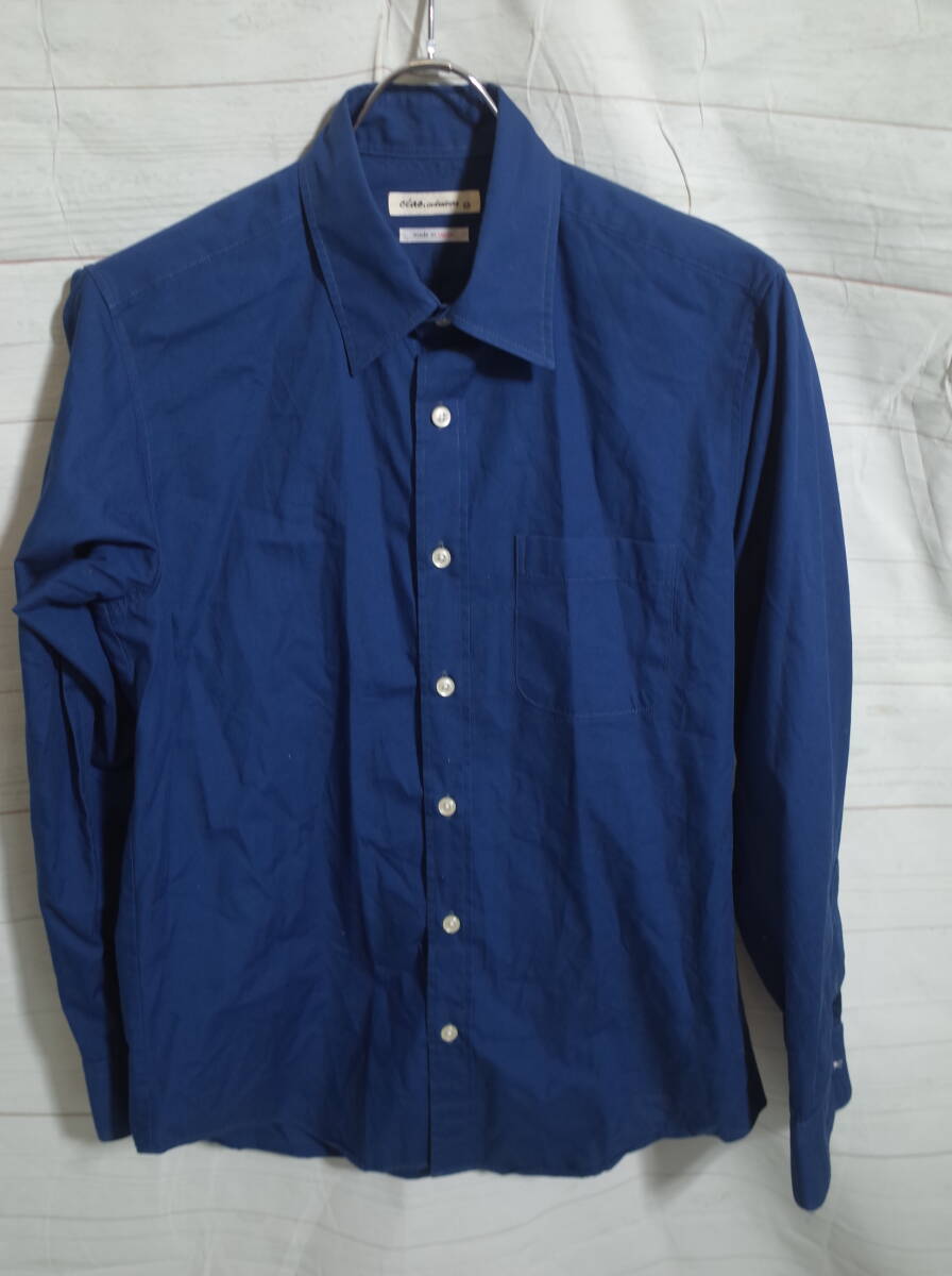 メンズ pl607 ciao indenture チャオインデンチャー 日本製 長袖 シャツ M ネイビー 紺 _画像1