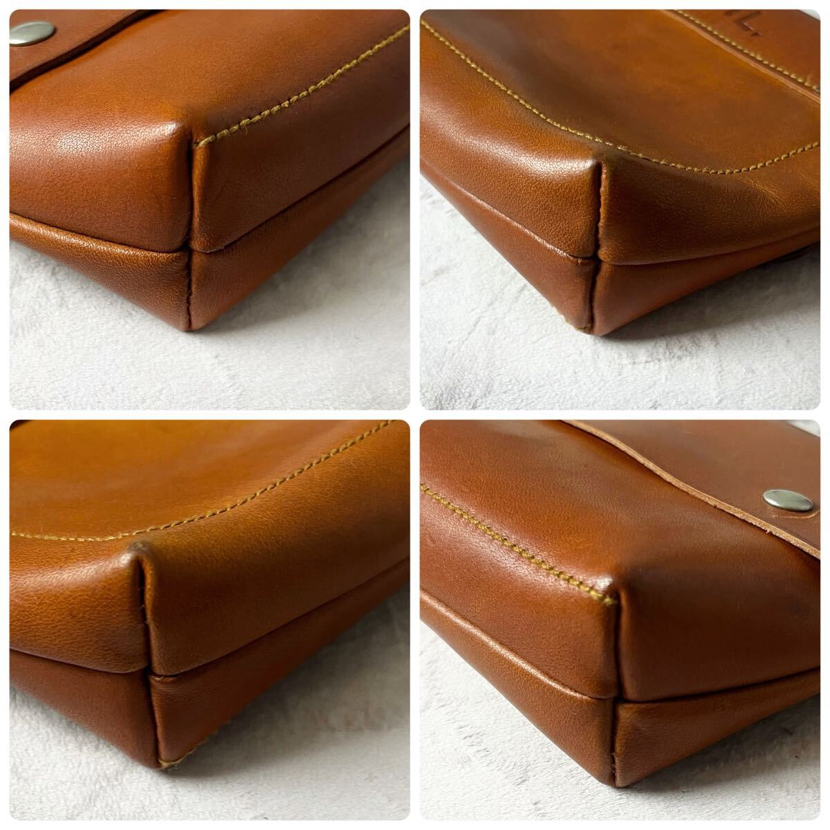 MHL MARGARET HOWELL Margaret Howell TOUGH LEATHER сумка на плечо натуральная кожа натуральная кожа Mini кожаная сумка Brown чай цвет бренд Logo 