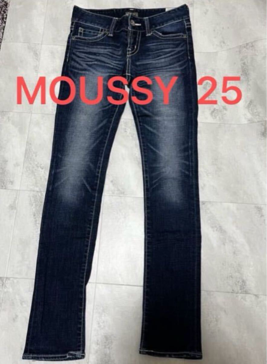 moussy/マウジー/ストレッチデニムパンツ濃紺パンツ/デニム/25 ジーンズ デニム