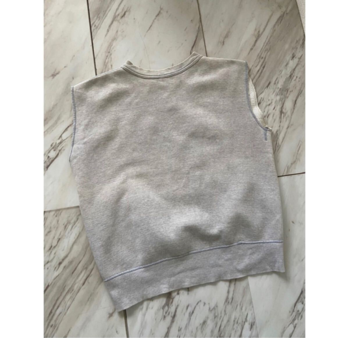 vintage ヴィンテージ ビンテージ 50s 50年代 60s 60年代 usa製 前Vガゼット グレー オートミール 半袖 ステンシル スウェット トレーナー_画像8