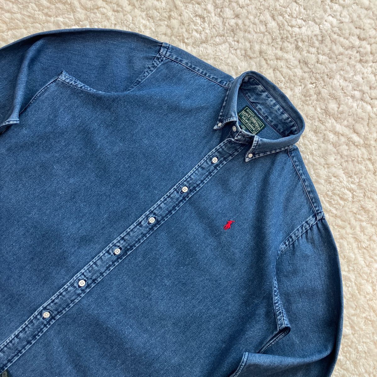 80-90s USA製 POLO COUNTRY デニムシャツ M RRLポロカントリー 80-90s USA製 POLO COUNTRY デニムシャツ M RRLポロカントリー