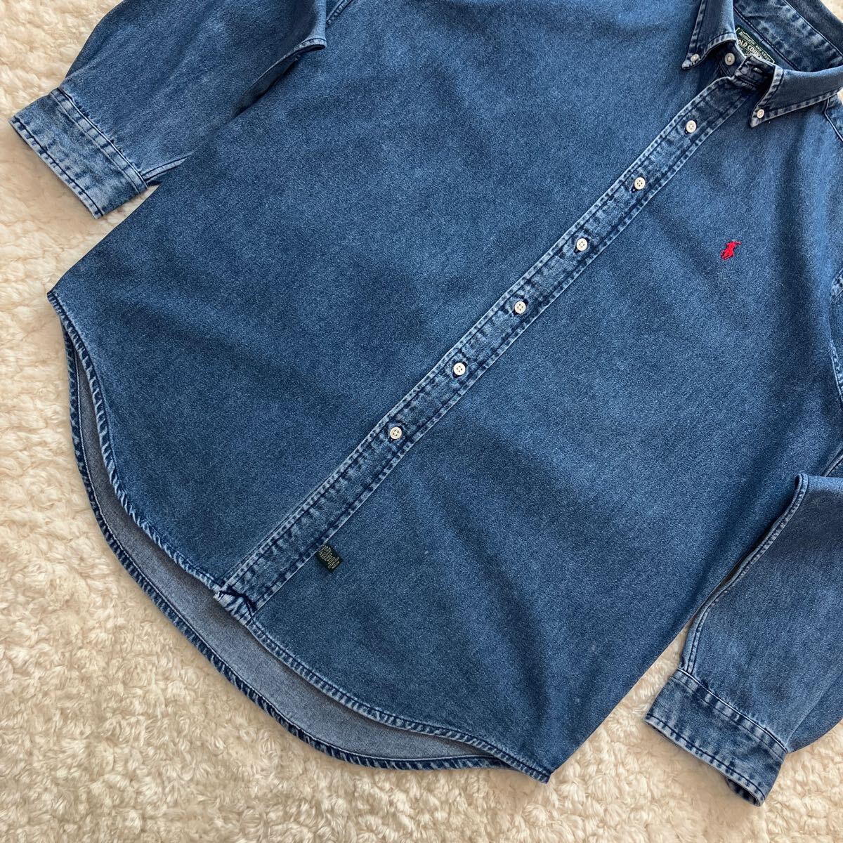 80-90s USA製 POLO COUNTRY デニムシャツ M RRLポロカントリー 80-90s USA製 POLO COUNTRY デニムシャツ M RRLポロカントリー