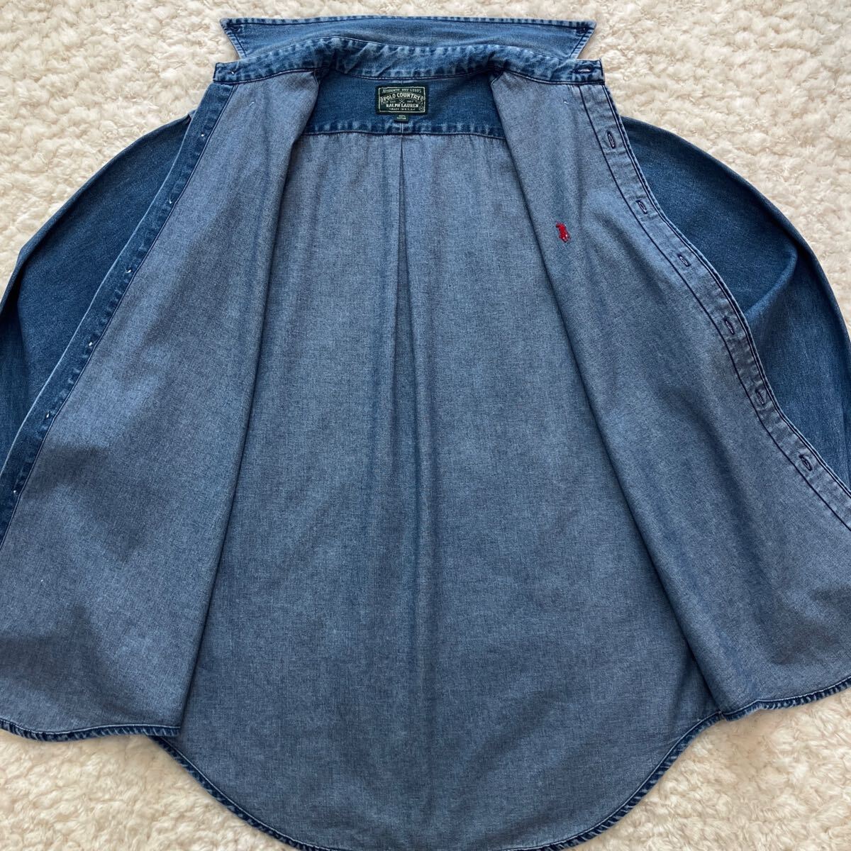 80-90s USA製 POLO COUNTRY デニムシャツ M RRLポロカントリー 80-90s USA製 POLO COUNTRY デニムシャツ M RRLポロカントリー