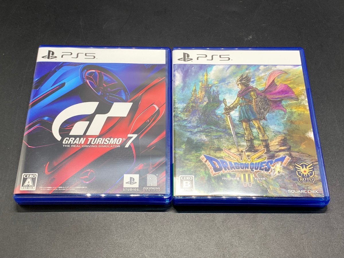 PS5 2本まとめ ドラゴンクエストⅢ そして伝説へ・・・ / GT7 グランツーリスモ7 PlayStation5 プレステ5 ☆良品☆ [25-0114-7T11]