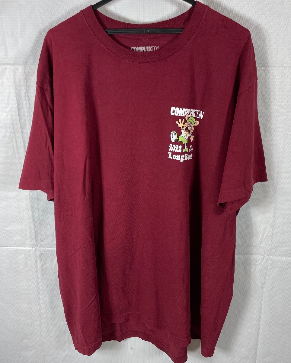 Verdy COMPLEXCON 2022 限定 Tシャツ バーガンディ サイズ:XXL Girls Dont Cry ☆良品☆[664-0804-O8]