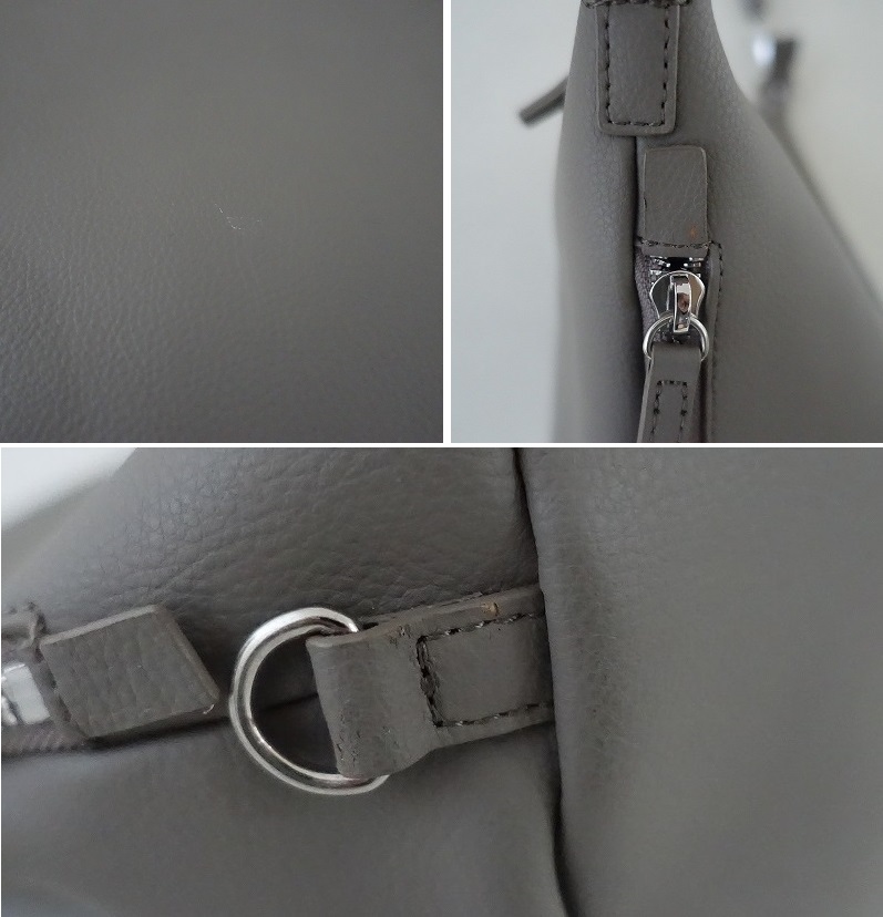 ya-kiYAHKI * кожа сумка на плечо * серый плечо .. портфель (ba11-2501-59)[32A52]