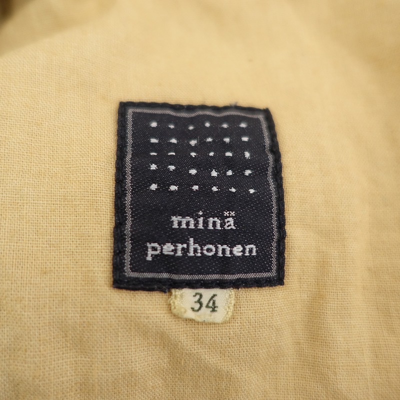 【定価3.9萬】ミナペルホネン mina perhonen *always デニムパンツ*34インディゴ染ブルージーンズジーパン(25-2412-223)【50A52】