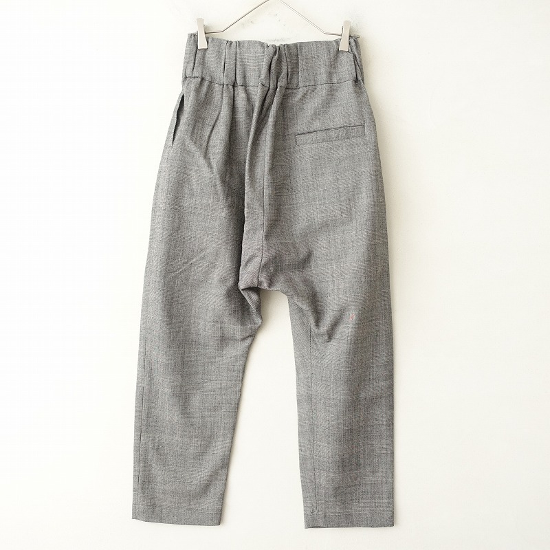 スーヒライ SI-HIRAI *グレンチェックサルエルイージーパンツ*38ボトムス毛ワイドウエストゴム(1-2412-158)【80A52】