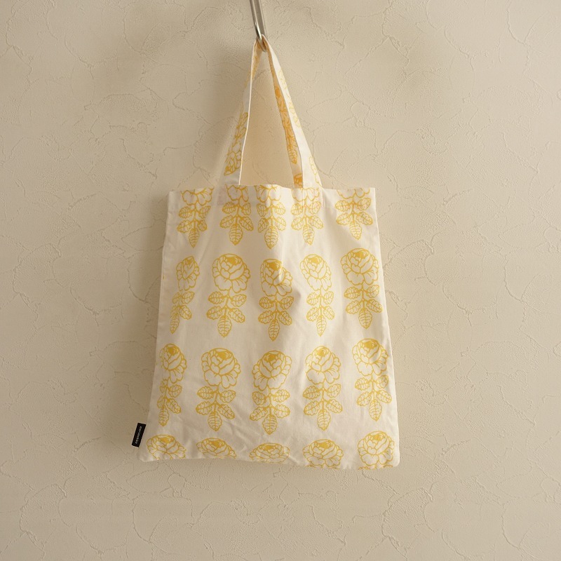 マリメッコ marimekko *VIHKIRUUSU ファブリックバッグ*かばんトート手提げエコ綿花柄1224(ba7-2412-87)【80A52】