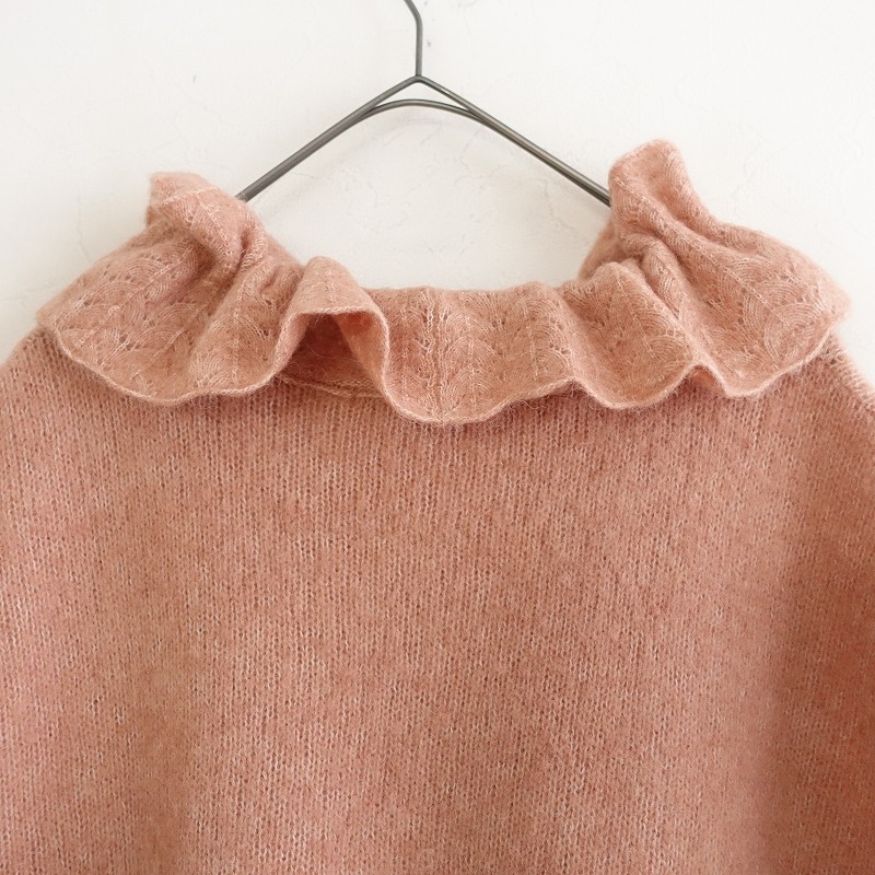 【2022/定価3.1萬】ヴラスブラムVlas Blomme*Aerial Alpaca Woolレース衿付チュニック*Fニットプルオーバー(4-2412-82)【31A52】