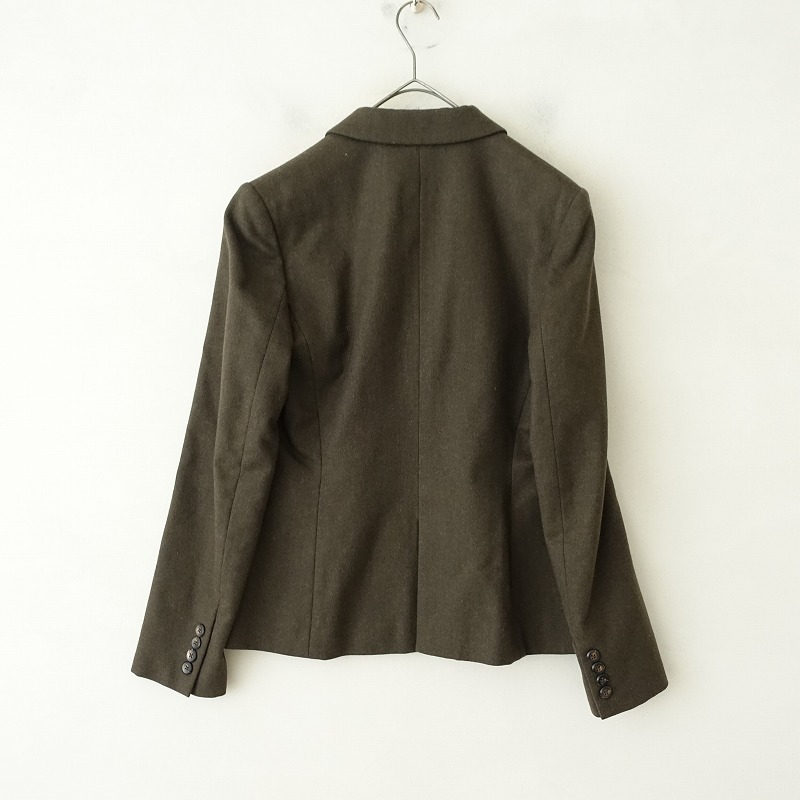 ラルフローレン Ralph Lauren *ウールテーラードジャケット*9グリーン系ダークカーキ無地(jk33-2412-479)【12A52】_画像2