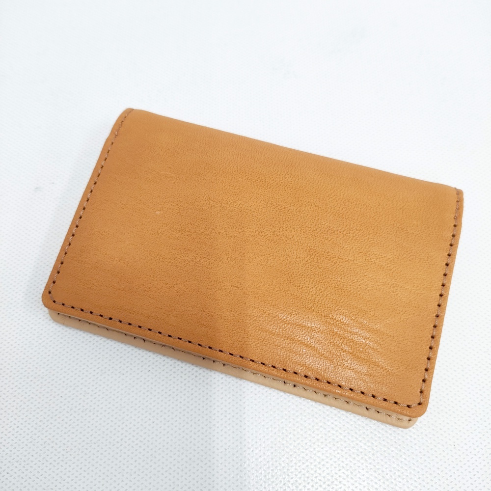 5-0108G◎BRU NA BOINNE 新品 ホースハイド レザー 名刺入れ 定価14300円 カードケース オレンジ ブルーナボイン 252825