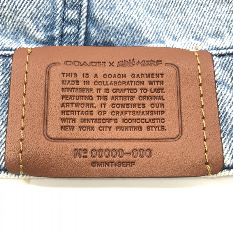 【中古】COACH×MINT&SERF ロゴペイントデニムジャケット サイズM CL324　コーチ×ミント＆サーフ[240024444943]