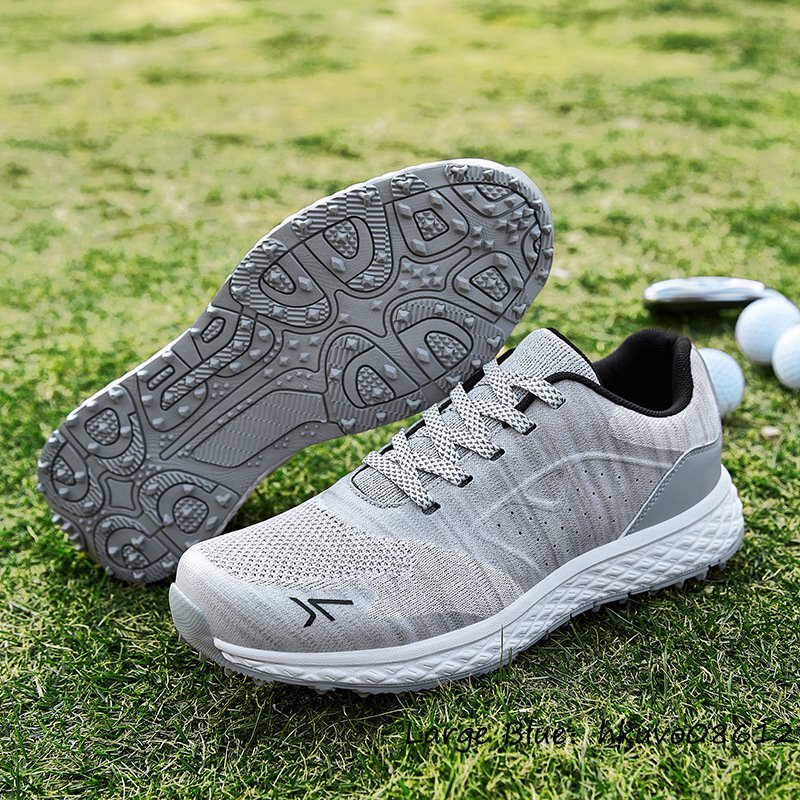 売上実績NO.1 運動靴 スポーツシューズ フィット感 幅広 スニーカー 高級 メンズ 新品◆ゴルフシューズ スパイクレス 24.5cm グレー 弾力性 撥水 軽量 24.5cm