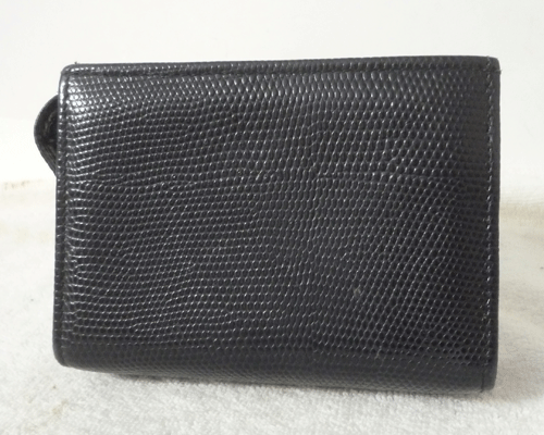  Salvatore * Ferragamo vala кожа черный чёрный Lizard type вдавлено . лента сумка 