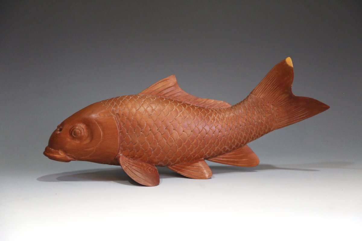★★★　一位彫　東勝広　鯉　★★★