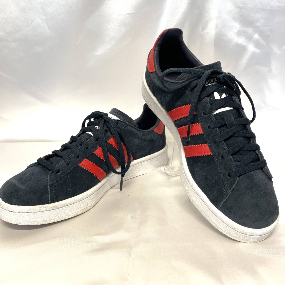 adidas CAMPUS アディダス キャンパス スニーカー ネイビーxレッド スウェード レザー 24cm
