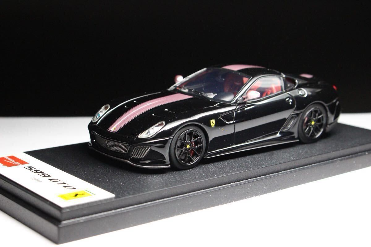 1/43 Make Up Ferrari 599GTO Black Silver pink stripe 2010 EIDOLON / メイクアップ フェラーリ ブラック アイドロン