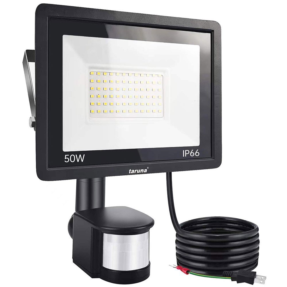 予約！作業灯 8台 50W センサーライト 5500LM IP66 昼光色 6500K 人感センサー コンセント式 LED AC80-150V 薄型 1年保証 送料無料