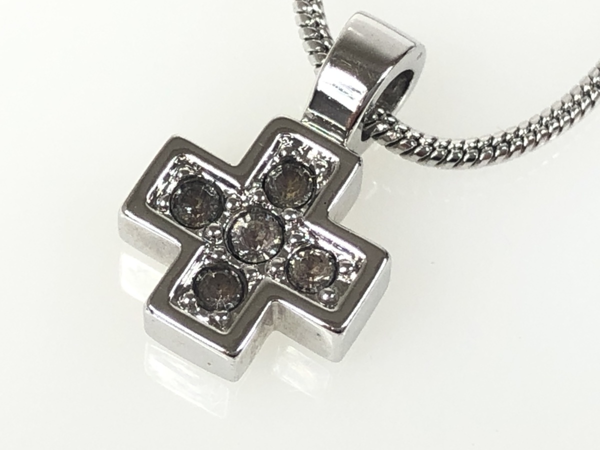 スワロフスキー　SWAROVSKI　クロス　クリスタル　ネックレス　シルバーカラー　YAS-2808