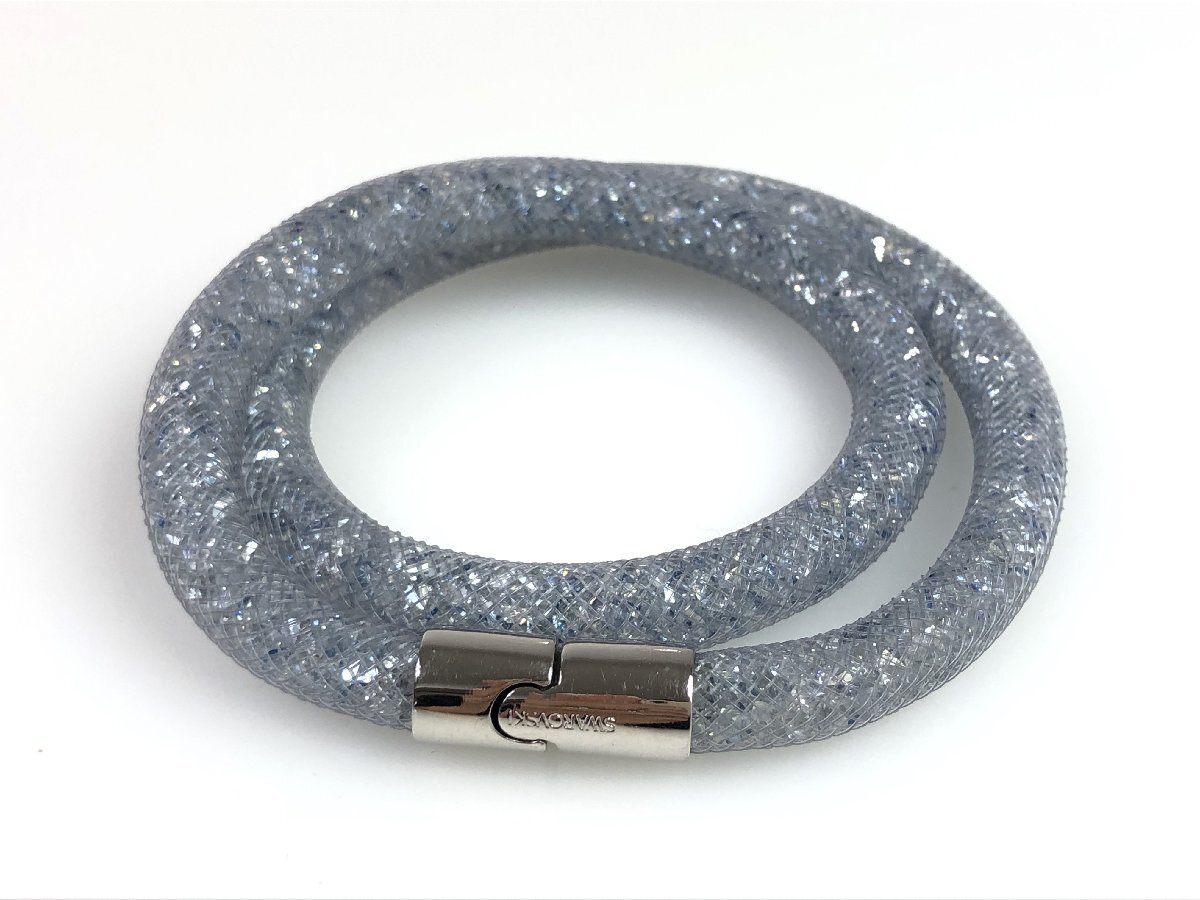 スワロフスキー　SWAROVSKI　スターダスト　マグネット式　チョーカー　ブレスレット　グレー系×シルバーカラー　YAS-11277
