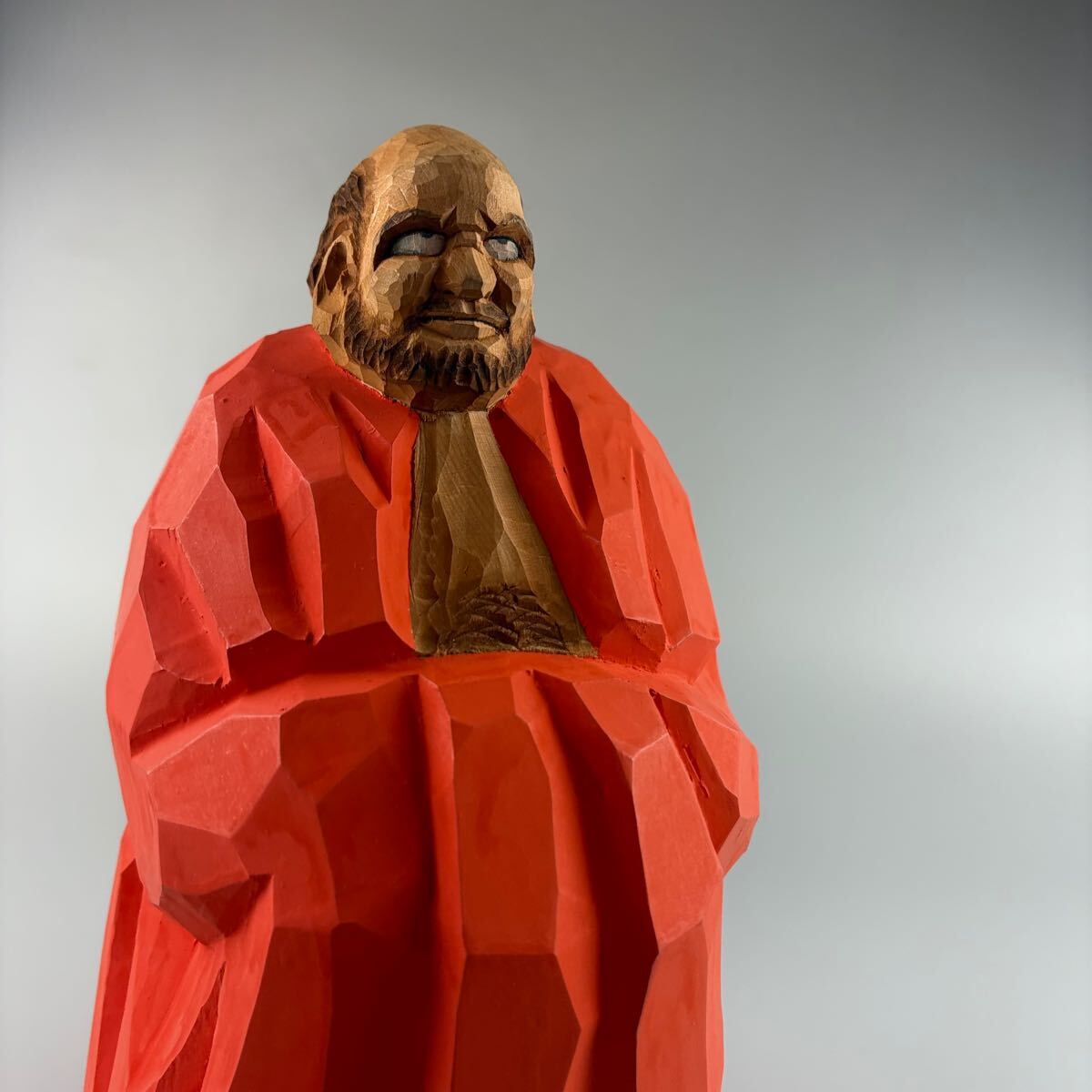 奈良人形師 一刀彫 立達磨 染川宗 進作(東洋彫刻)｜売買された