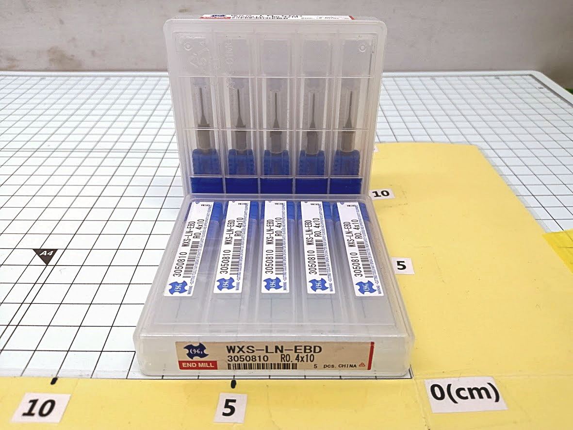 未使用品 OSG オーエスジー 超硬エンドミル WXS 2刃ロングネック 3050810 WXS-LN-EBD R0.4×10 10本セット ①