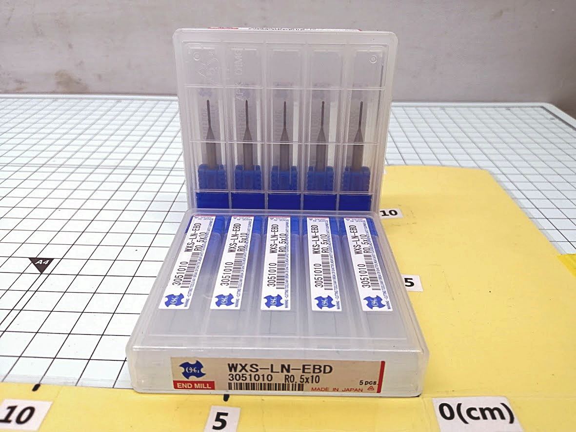 未使用品 OSG オーエスジー 超硬エンドミル WXS 2刃ロングネック 3051010 WXS-LN-EBD R0.5×10 10本セット