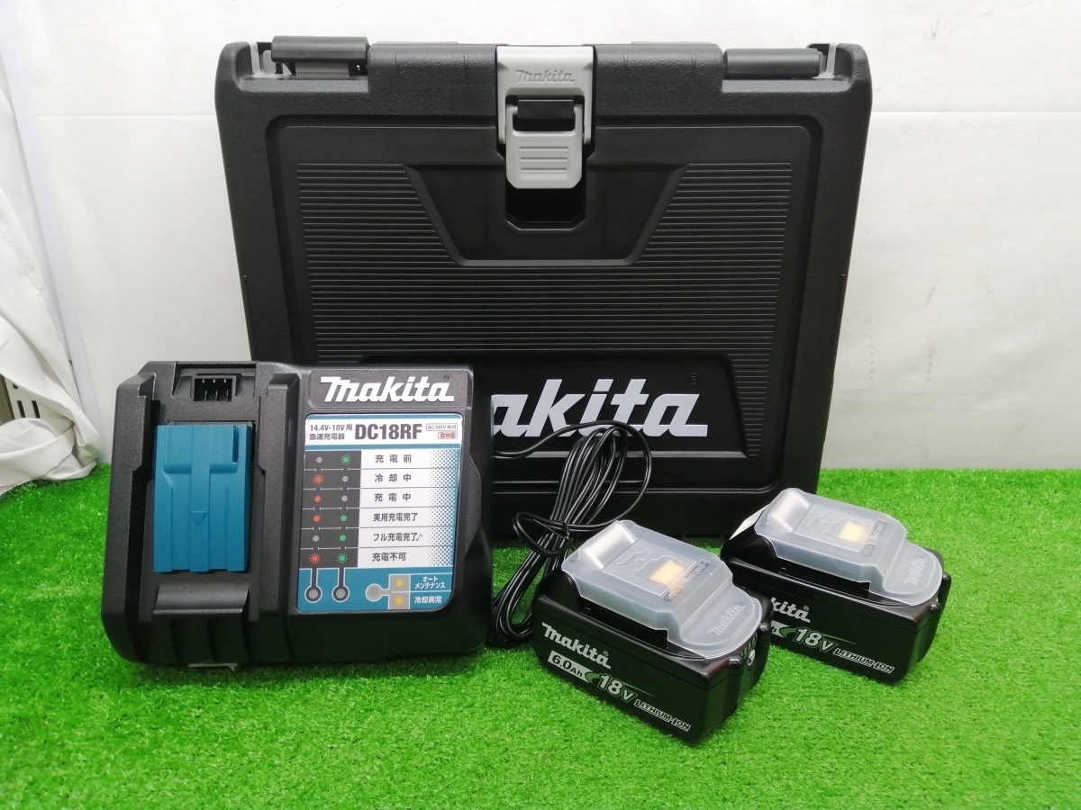 未使用品 makita マキタ 14.4V-18V 充電器 DC18RF / 18V 6.0Ahバッテリ×2個 BL1860B 計3点セット ③