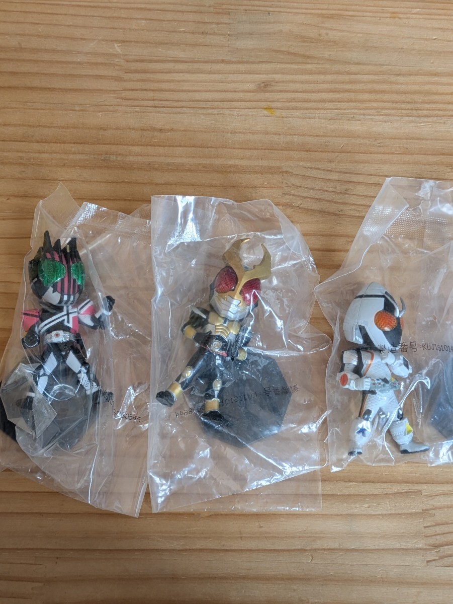 【新品、未開封】　一番くじ　仮面ライダー　デフォルメクス　３点
