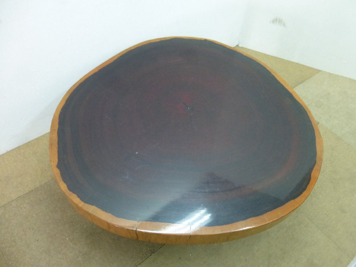 【中古】天然木花梨 一枚板 輪切 座卓 テーブル 美品 豪華最高級 無垢座卓骨董 中古】天然木花梨 一枚板 輪切 座卓 テーブル 美品 豪華最
