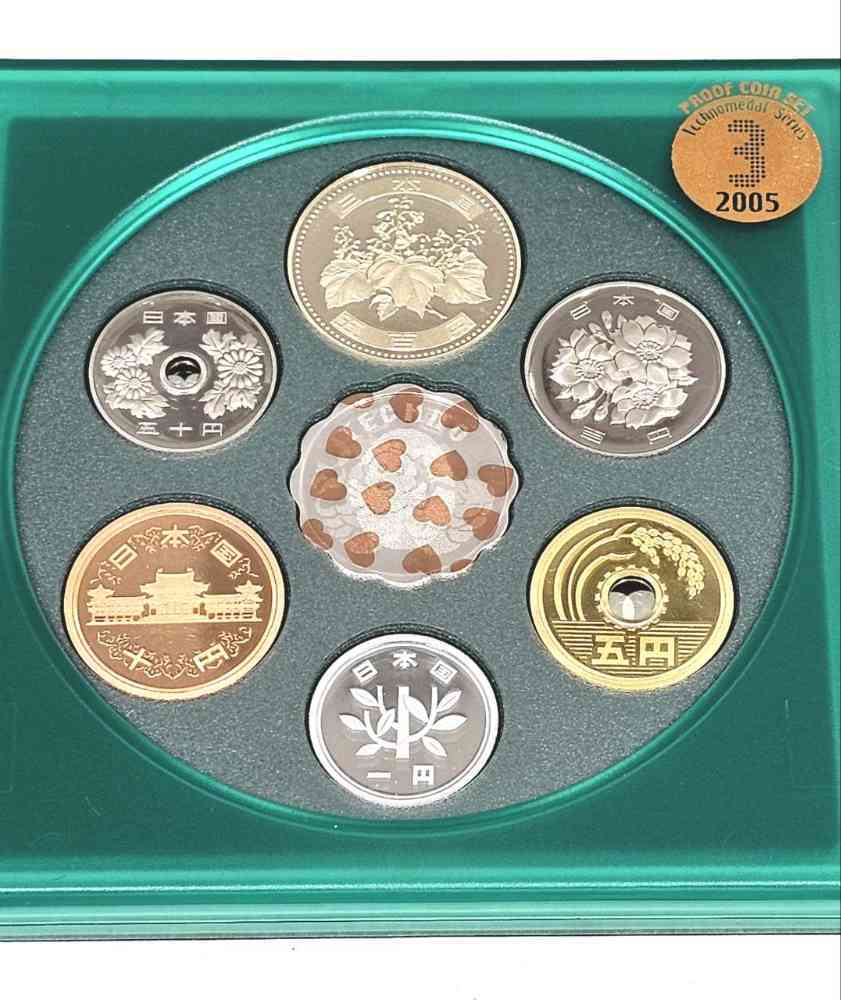 TY2580）プルーフ貨幣 日本 ミントセット 2005年 テクノメダル