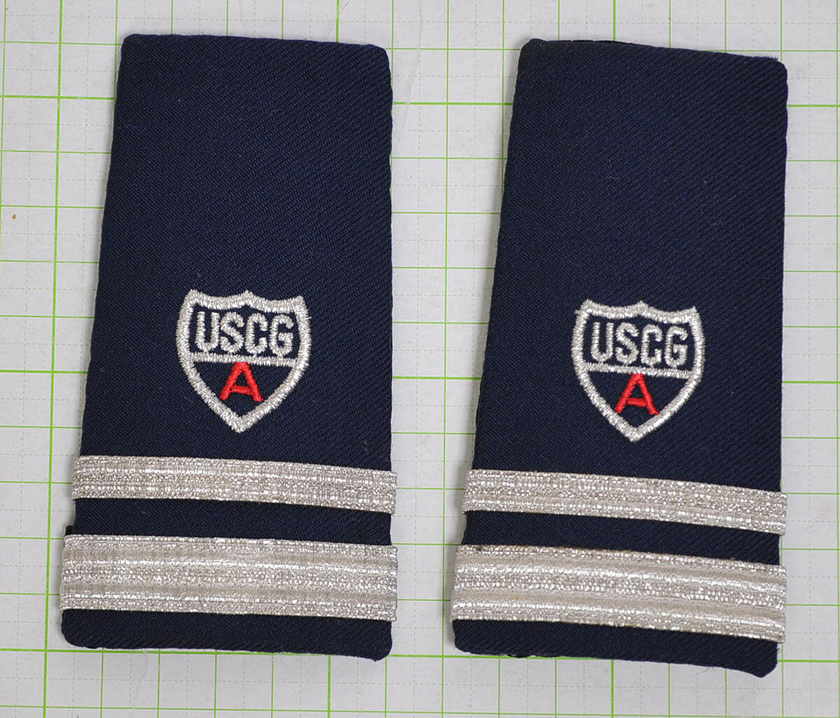 アメリカンワッペン★パッチ アメリカ沿岸警備隊補助隊 強化師団参謀 肩章 2本セット_画像1