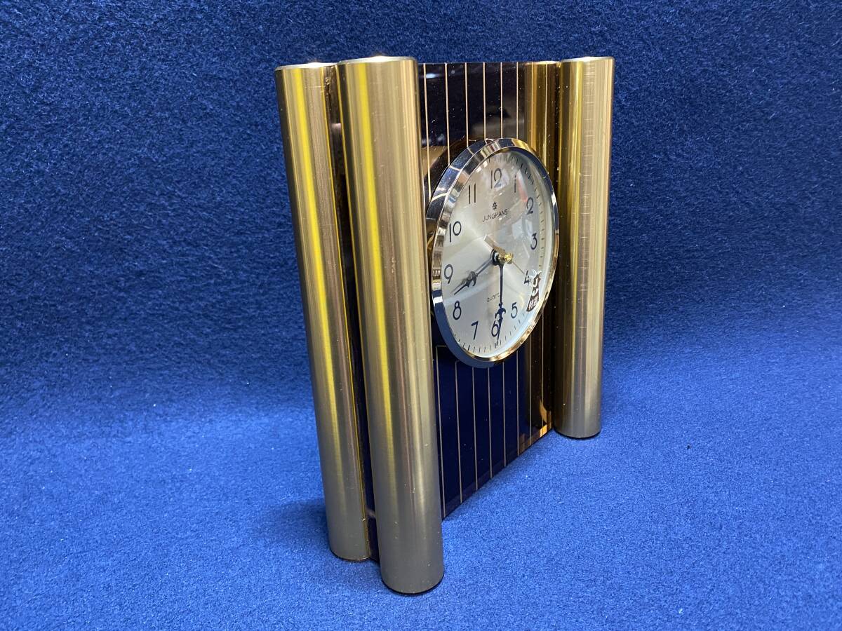 DS品 未使用品 動作確認済 昭和58年 364/5094 ドイツ制 JUNGHANS ユンハンス astro-quartz 置き時計 クォーツ 置時計 昭和レトロ 森下制薬